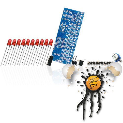 Ne555 cd4017 led lauflicht smd - ne555,