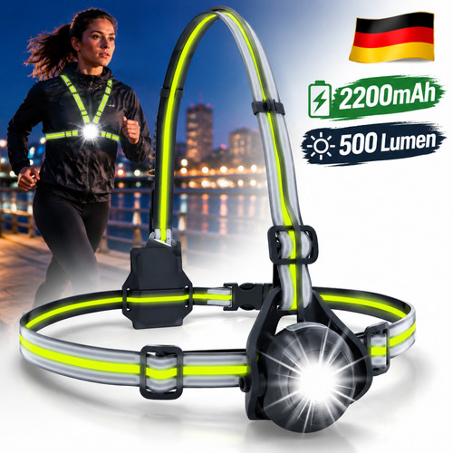 Brustlampe 2200mah lauflicht - 2200mah,